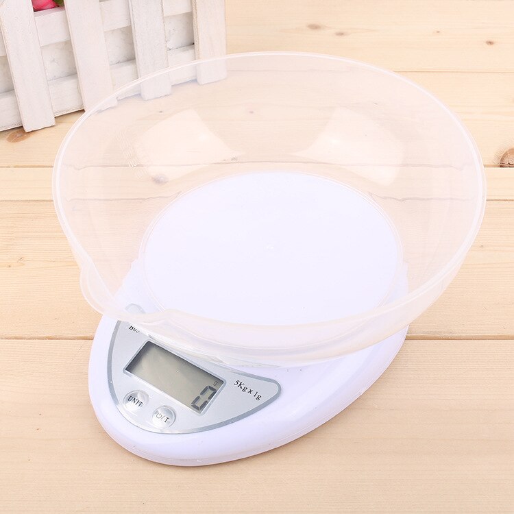 Báscula digital LED portátil, accesorio de cocina para medir peso, pesa electrónica para comida, 5 kg/1 g, 1 kg/0,1 g
