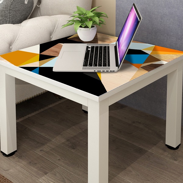 DIY Vinly Tropical Flower Triangle Tile Tablecloth Cantact Paper Waterproof Self Adhesive Table Stickers For Kitchen Dining Room: 003