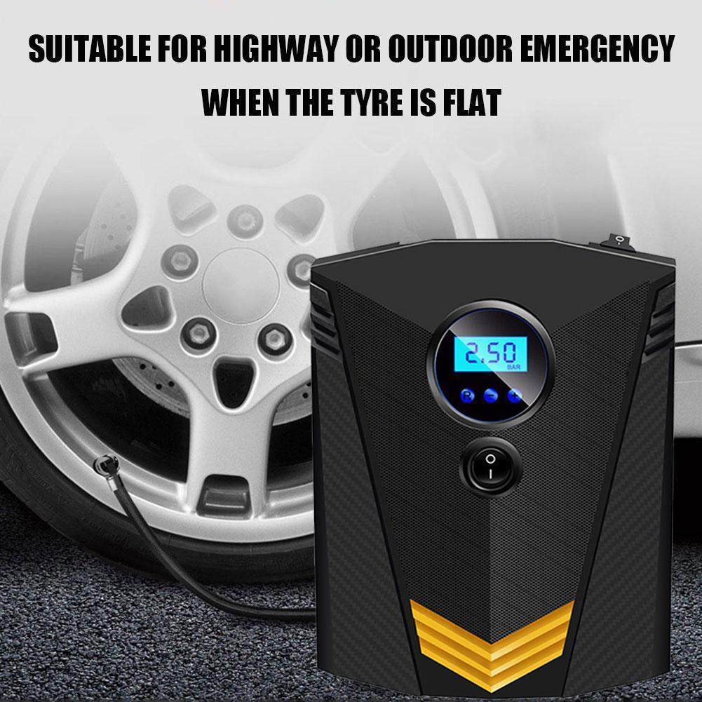 Portable car air pump Car air pump 12V digital portable tire pump Exterior inflation Auto stop Accessories W0N6