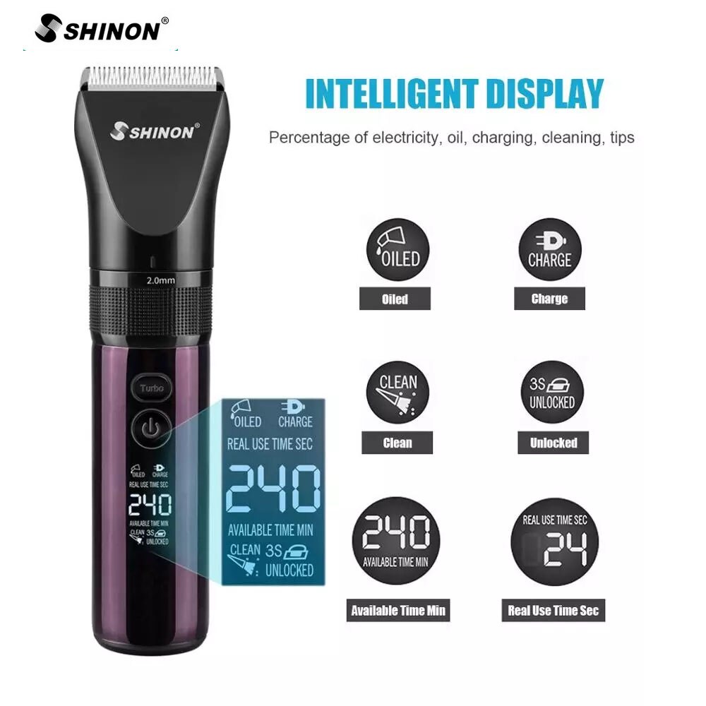 SHINON Electric Hair Clipper 3 Modes Men LED Displ... – Vicedeal