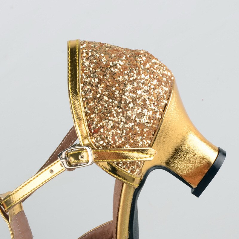 Kvinna gyllene silver skor kvinnor höga klackar för latin dans och ballroom jazz dans skor för kvinnliga zapatos plateados mujer