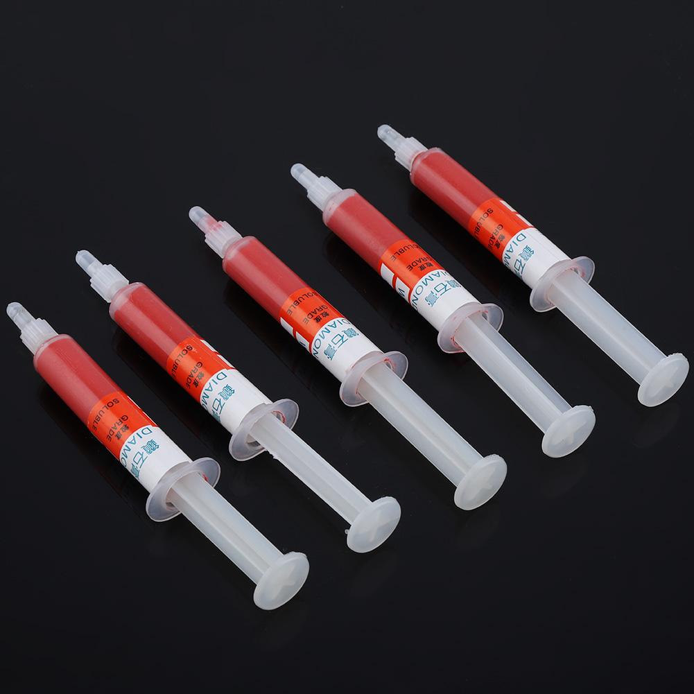 5 pc/set Composto de Lapidação do Diamante Moagem Pasta De Polimento Grit W0.5-W40 320 ~ 10000 para Jade Relógio Watche Jóia Óleo Solúvel