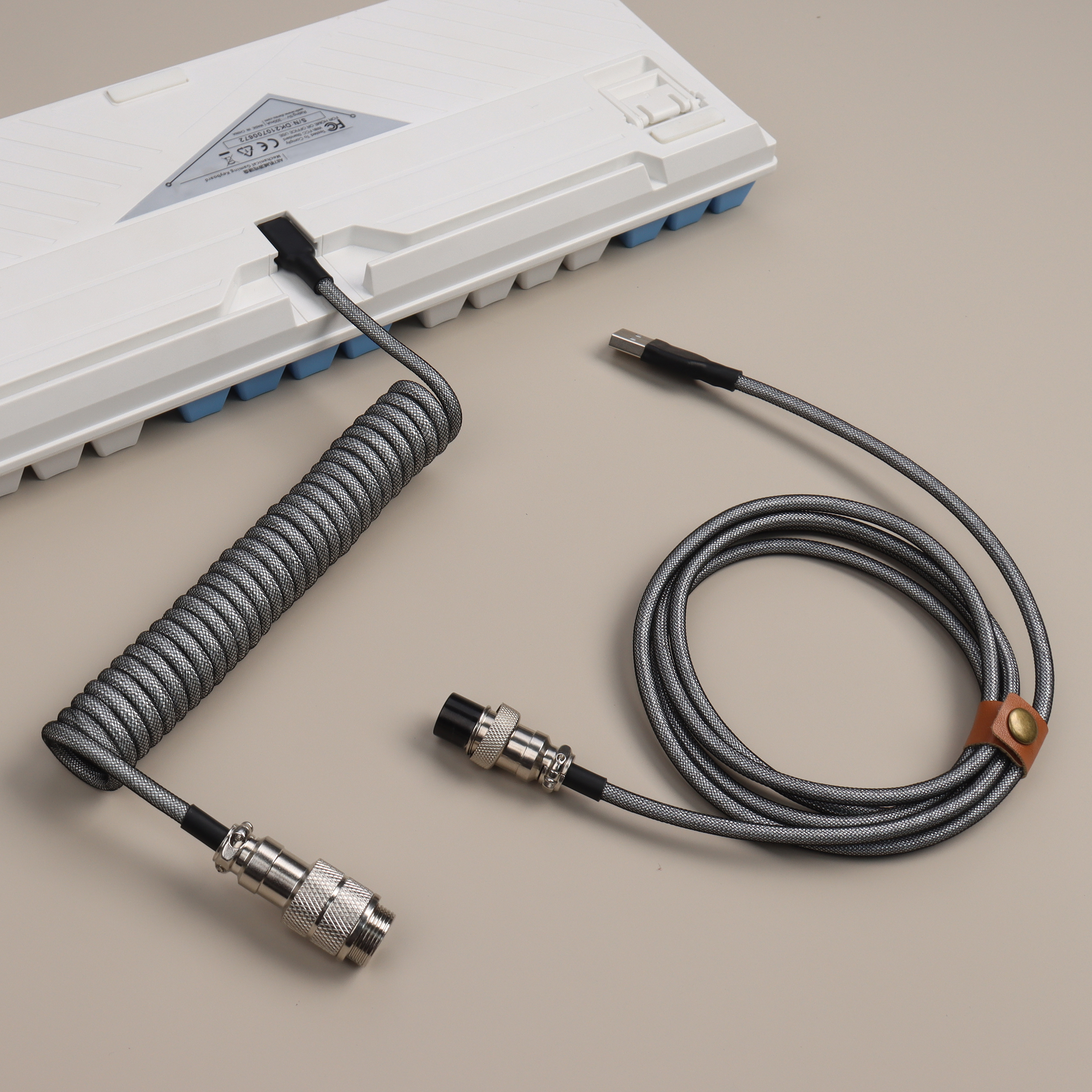 Conector de aviador de Metal LANO, 8 colores, GX16 USB a teclado Tpye C, Cable en espiral, accesorios de escritorio para PC, conector para accesorios de Pc