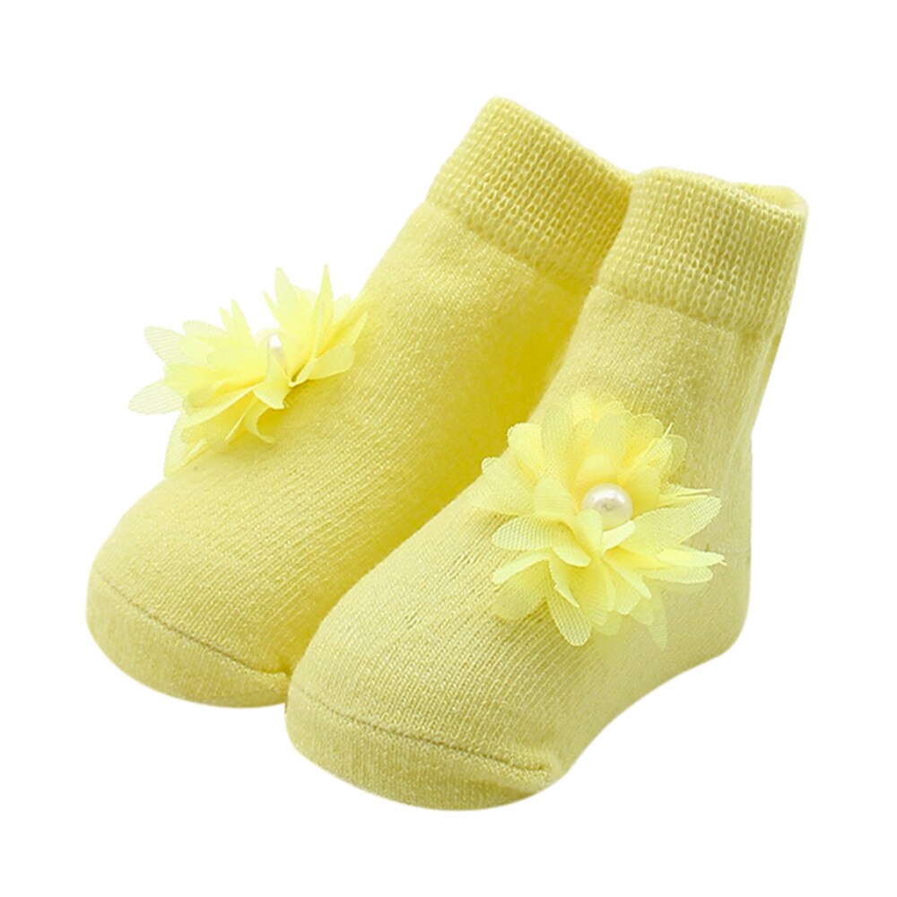 Baby Kids Meisjes Comfortabele Bloemen Leuke Katoenen Sok Slippers Warm Ankle Sokken 0-12M Baby Meisje Sokken Beste: 5