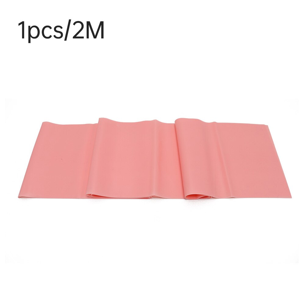 Fitness Exercise Resistance Bands Rubber Yoga Elastic Band 150Cm -200CM Resistance Band Loop Rubber Loops For Gym Training: 2M PINK