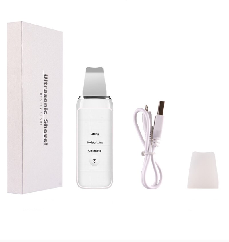 Skin Scrubber Facial Skin Scrubber USB Gentle Blackhead Remover Ultrasonic Reduce Wrinkles and spot Facial Dead Skin Removal 30D: with box