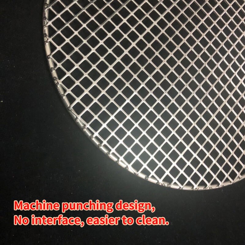 304 Stainless Steel Round BBQ Grill Mesh Home Roast Nets Bacon Grill Tool Iron Nets Barbecue Accessories Non-stick BBQ Mat Grid