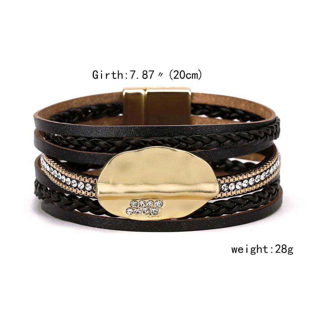 Vintage Black Wrap Woven Men Bracelets Handmade Male Women Leather Bracelet Men Bangle Jewelry