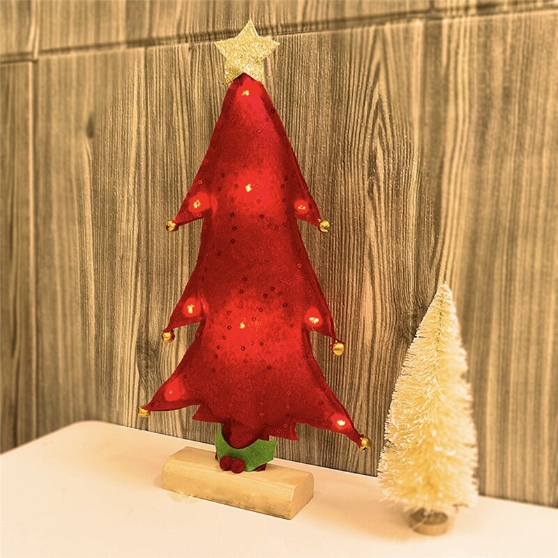 1 Piece Portable LED Christmas Tree Shaped Lamp Bedside Desktop Decorative Night Light Home Decor