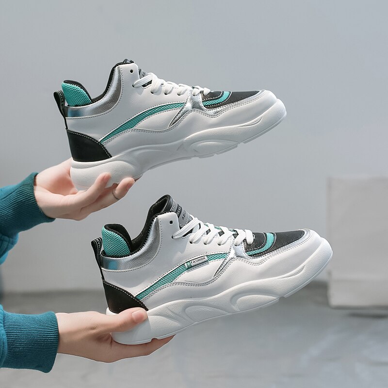 Vrouwen Chunky Sneakers Mode Platform Sneakers Wit Dames Casual Schoenen Vrouw Lederen Sport Papa Schoenen Vrouwelijke