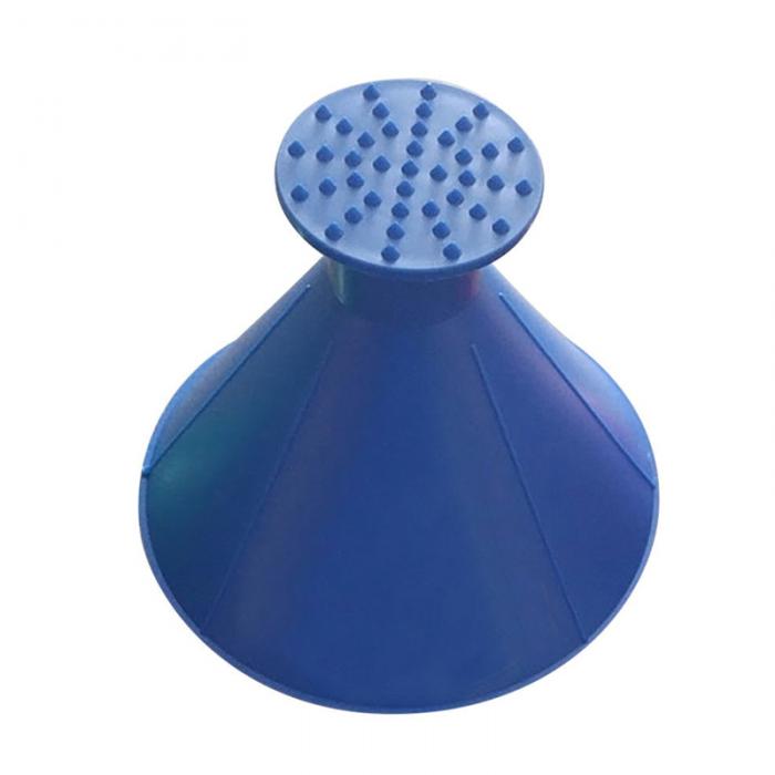 1/3Pcs Magic Auto Ijskrabber Auto Venster Kegel Schraper Trechter Sneeuw Remover Apparaat Auto Voorruit Borstel voor Sneeuw Schoonmaken Tool: Zilver