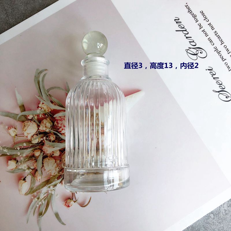 Flacon de parfum en Relief losange français, bouteilles en verre de cristal simples, stockage d&#39;essence d&#39;aromathérapie, Vintage, ornement de bouteille de commode: C-3x13cm