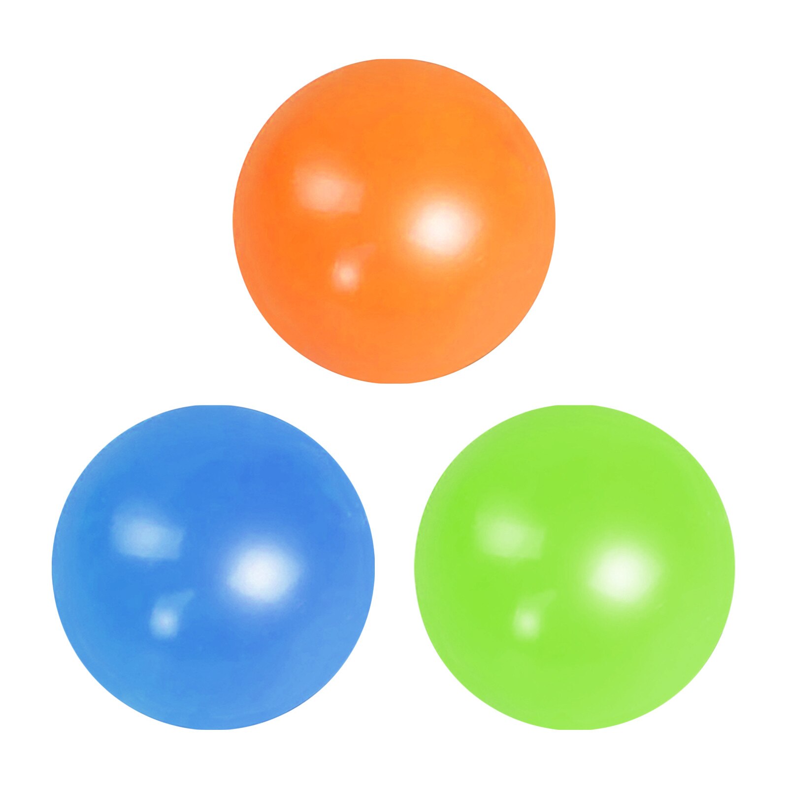 Fluorescent Sticky Wall Ball Sticky Target Ball Decompression Toy Kids Target Ball Stress Ball Decompression Throw Novelty: M