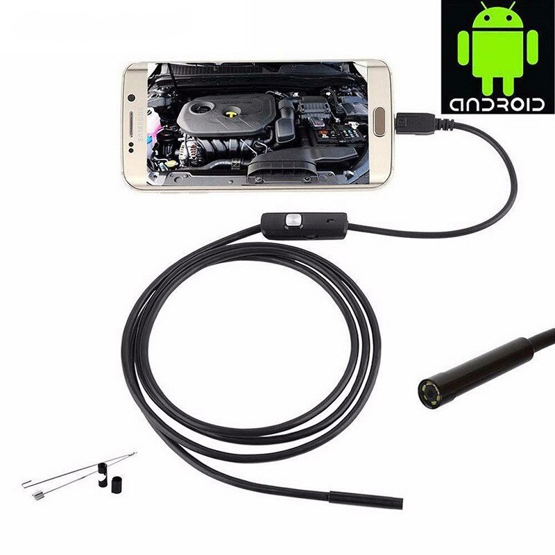 1 M/1.5 M/2 M/3.5 M/5 M/10 M 5.5mm waterdichte Mini USB Android Endoscoop 6 LED Borescope Inspectie Camera Voor Android PC