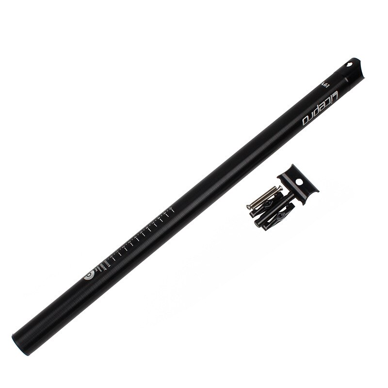 Tija de sillín de bicicleta plegable, tubo de asiento universal ultraligero de aleación de aluminio CNCN, BMX, 33,9x600mm: black