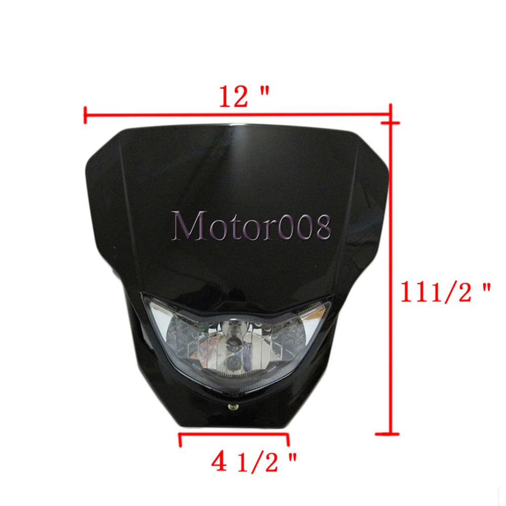 Carenado Universal para faro de motocicleta Enduro, con bombilla, para Motocross, HONDA CRF XR YAMAHA WR YZ YAMAHA YZ