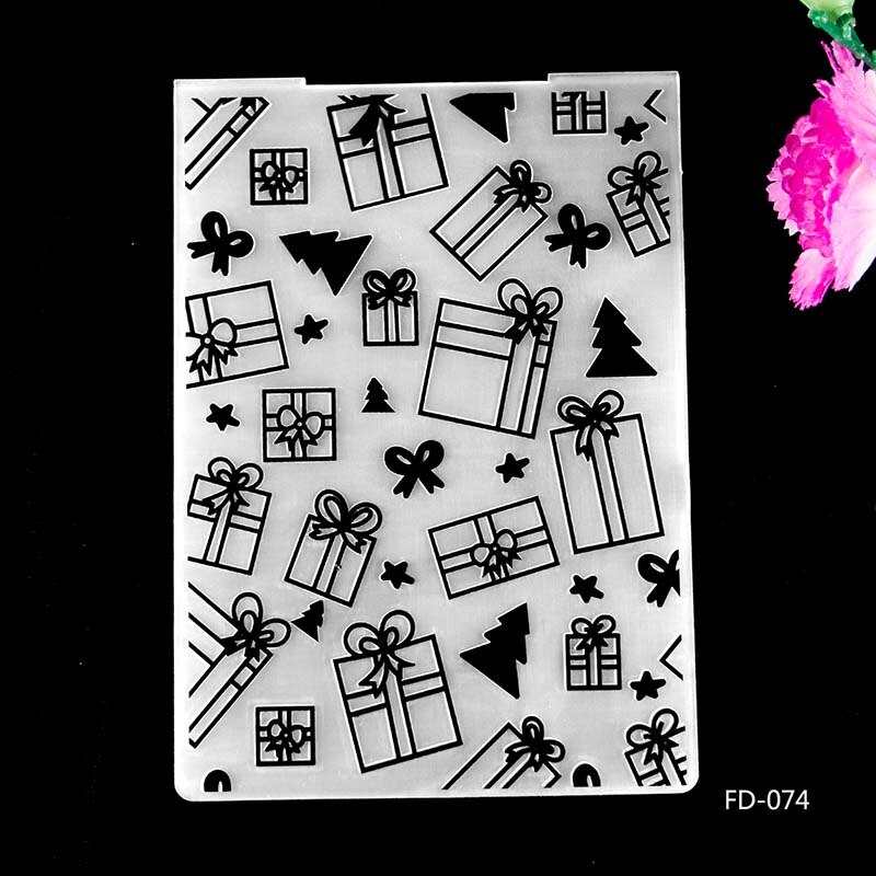 neue Weihnachten Schneeflocke Rentier Sammelalbum DIY Papier Schneiden Stirbt Scrapbooking Kunststoff Präge Ordner: FD-074