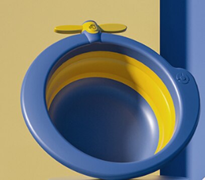 Amboch Small size washing basin for baby portable baby washing basin: airplane blue