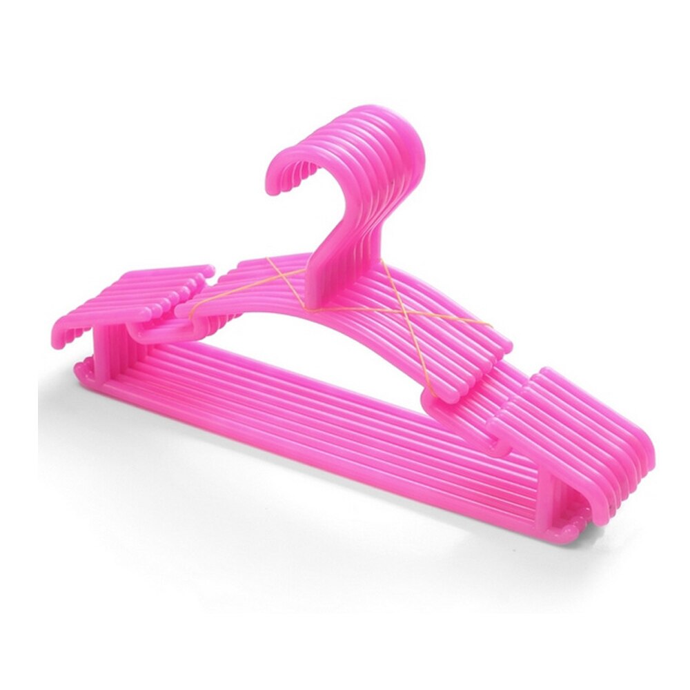 Liplasting 10pcs/lot Childrens Plastic Hangers Clothes Coat Trouser Bar Baby Toddler Kids 5 Colors Hook Household Organization: 01