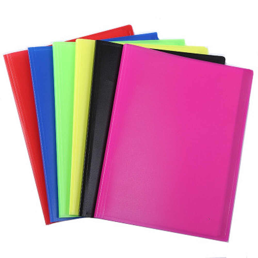 A4 Display Book Presentation Folder Business Portfolios 100 Pockets 200 Views Office Home School Document Organizer Folder: Rose red