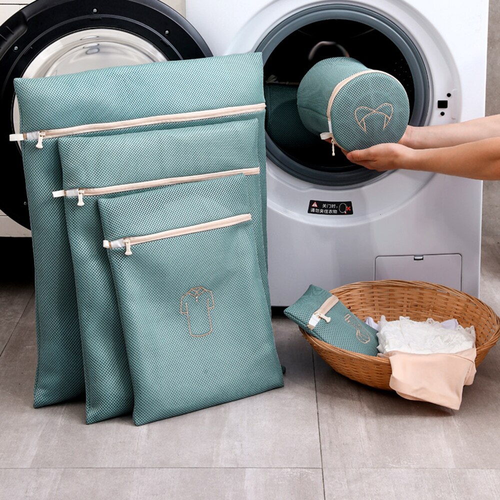 Bolsas de lavandería de viaje antifricción con patrón de estilo mixto bordado grueso