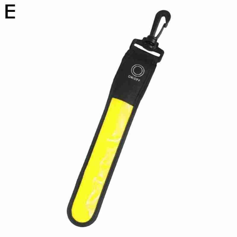 Reflective LED Light Arm Armband Strap Safety Belt Night Outdoor Accessories Reflective Lighting Pendant Decor Sports Bag Belt: Yellow