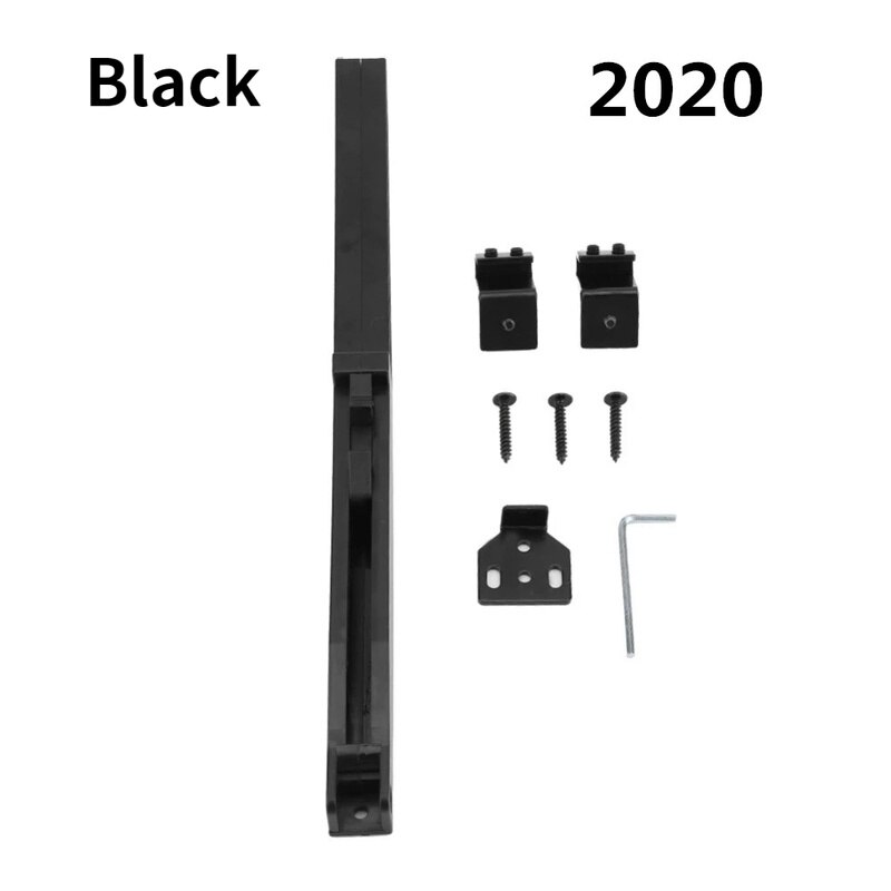 Amortisseur de porte coulissante en bois, mécanisme de fermeture souple, accessoire de meuble de remise pour Rail de guidage grange, offre spéciale, 2 pièces: Black