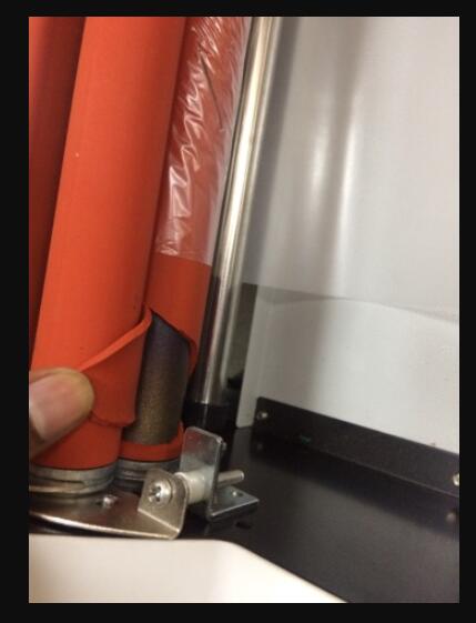 8350T laminate machine's roll shaft (the orange part)