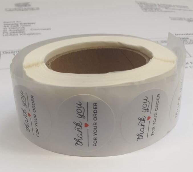 DHL or FEDEX 20 roll Round Gold Silver THANK YOU Stickers seal labels 500 Labels stickers Bicycle sticker: E