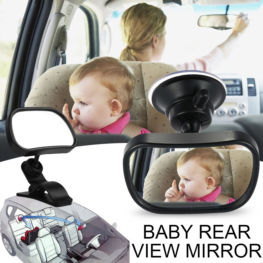 Mini auto achterbank baby view spiegel 2 in 1 baby achterbank bolle spiegel verstelbare auto baby kindermonitor veiligheid achteruitrijveiligheidszitje
