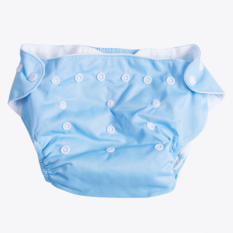 Verstelbare Herbruikbare Baby Kids Jongens Meisjes Doek Luier Luiers 1Pc Wasbare Solid Casual Katoen Kinderen Kind luiers: Blauw
