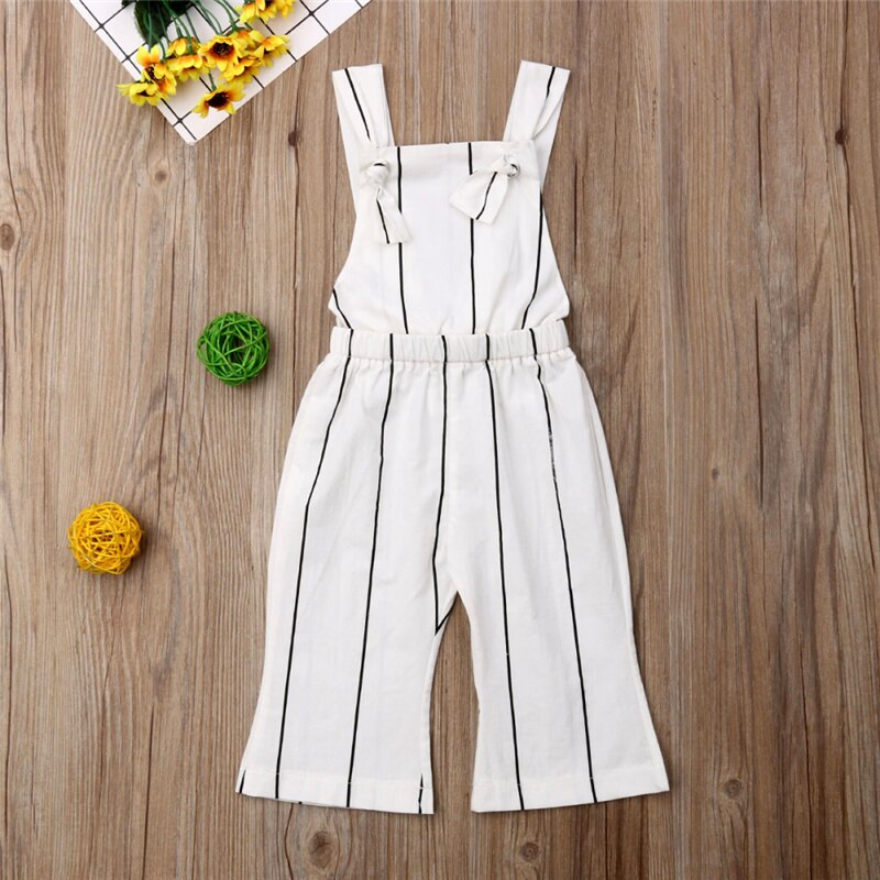 Sommar småbarn barn bebis flickor kläder randiga rygglösa overaller jumpsuit playsuit one-piece outfits: 3t