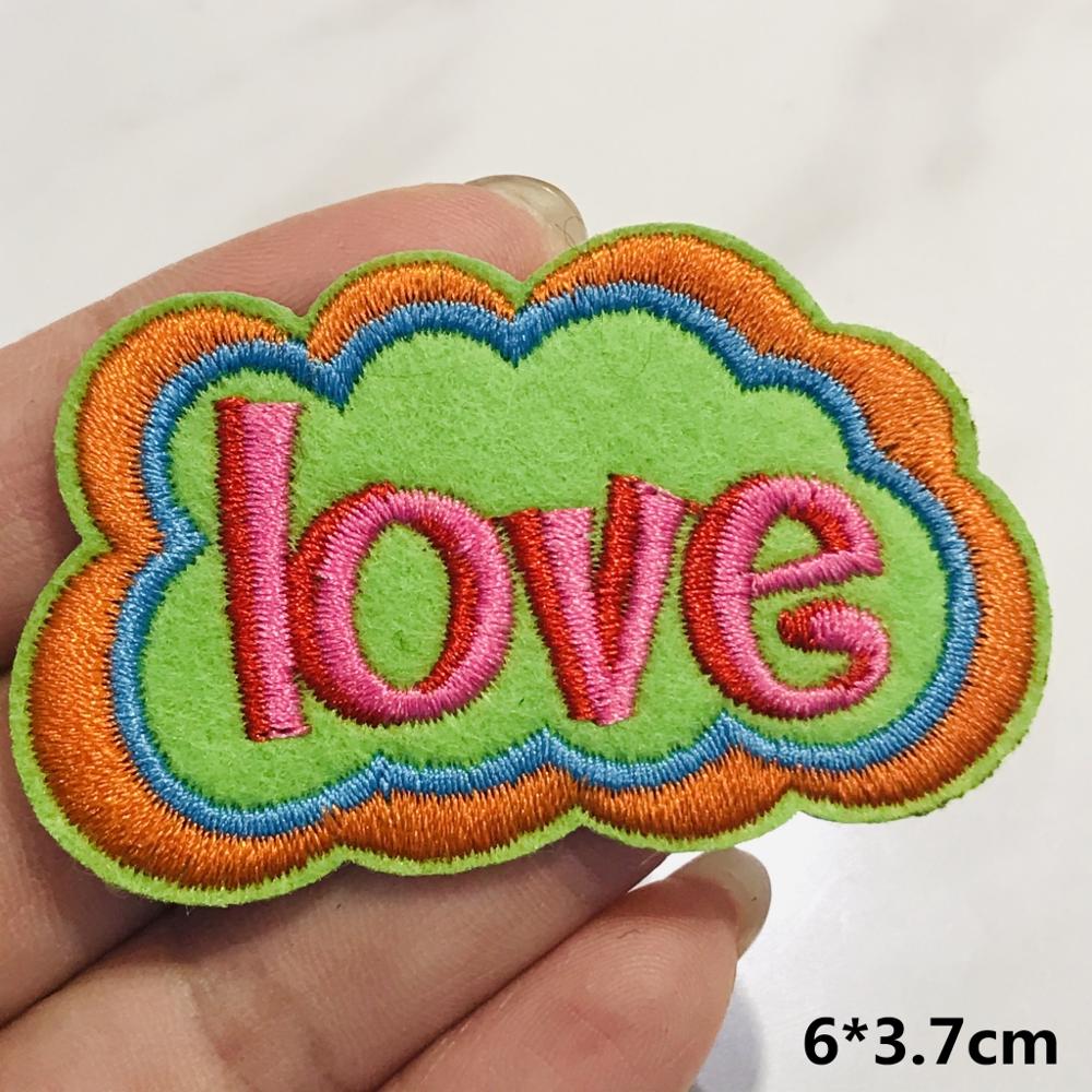 1PCS Embroidery Iron On Applique Sewing Supplies For DIY Apparel Decor Letter Alphabet Patch Fabric Sticker: Transparent