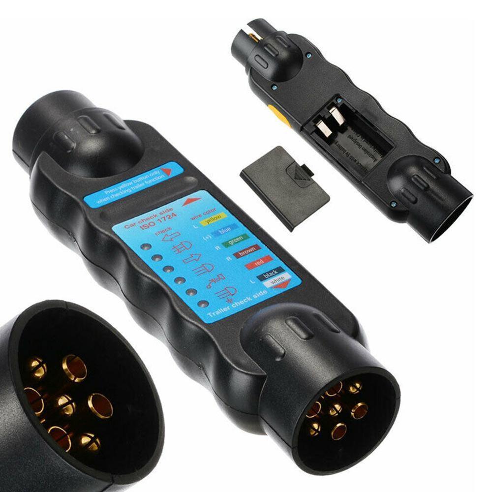 Wiring Circuit Tester Connector Recorder 7 Pin Car Light Bar Caravan Tow Diagnostic Circuit Tools Towing Trailer Socket Plu I9S7