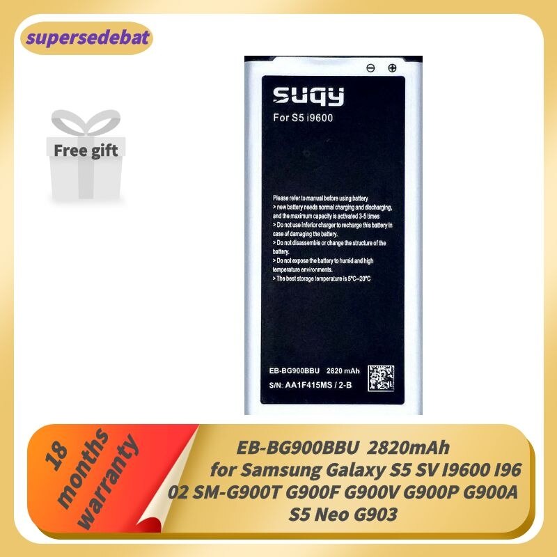 Supersedebat Voor Galaxy S5 Batterij Voor Samsung Galaxy S5 Sv I9600 I9602 SM-G900T G900F G900V G900P G900A S5 Neo G903 bateria