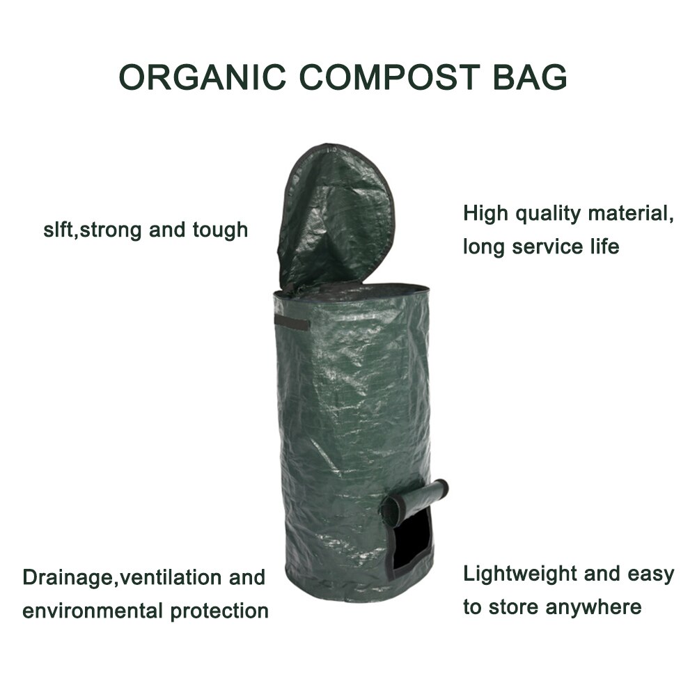 Reuseable Garden Leaf Waste Can Yard Compost Bin for Fruit Kitchen Waste Grower Organic Waste Disposal Composter Bin
