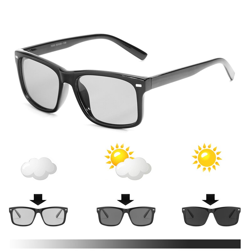 Polariseret fotokromisk vandringssolbrille vindtæt beskyttelsesbriller skifte farve mænd, der kører polaroid solbriller driverbriller  uv400