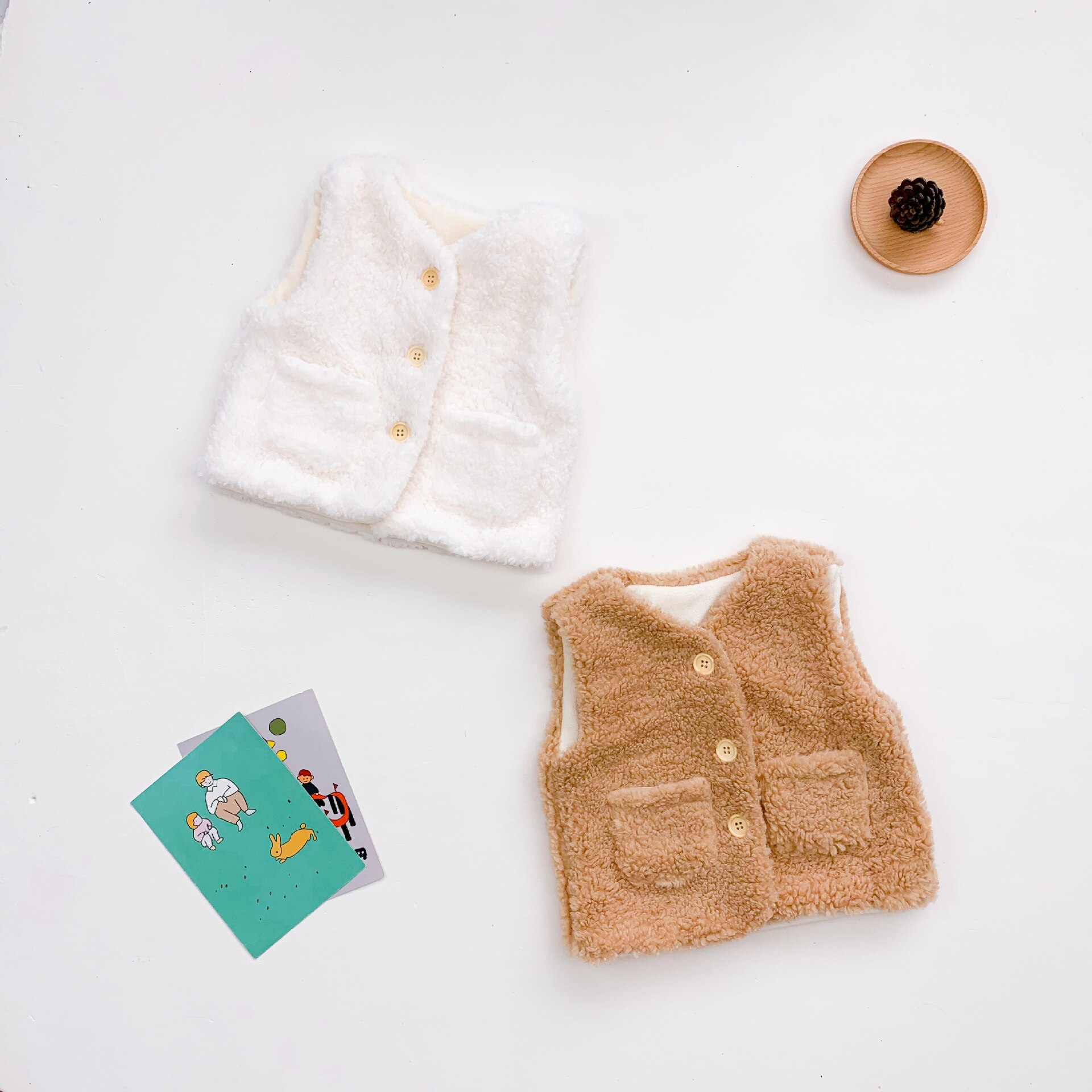 Fleece Jongens En Meisjes Winter Vest Kinderen Katoenen Vest Herfst Meisjes Vest Bovenkleding Baby Warm Houden Vest Casual Jack
