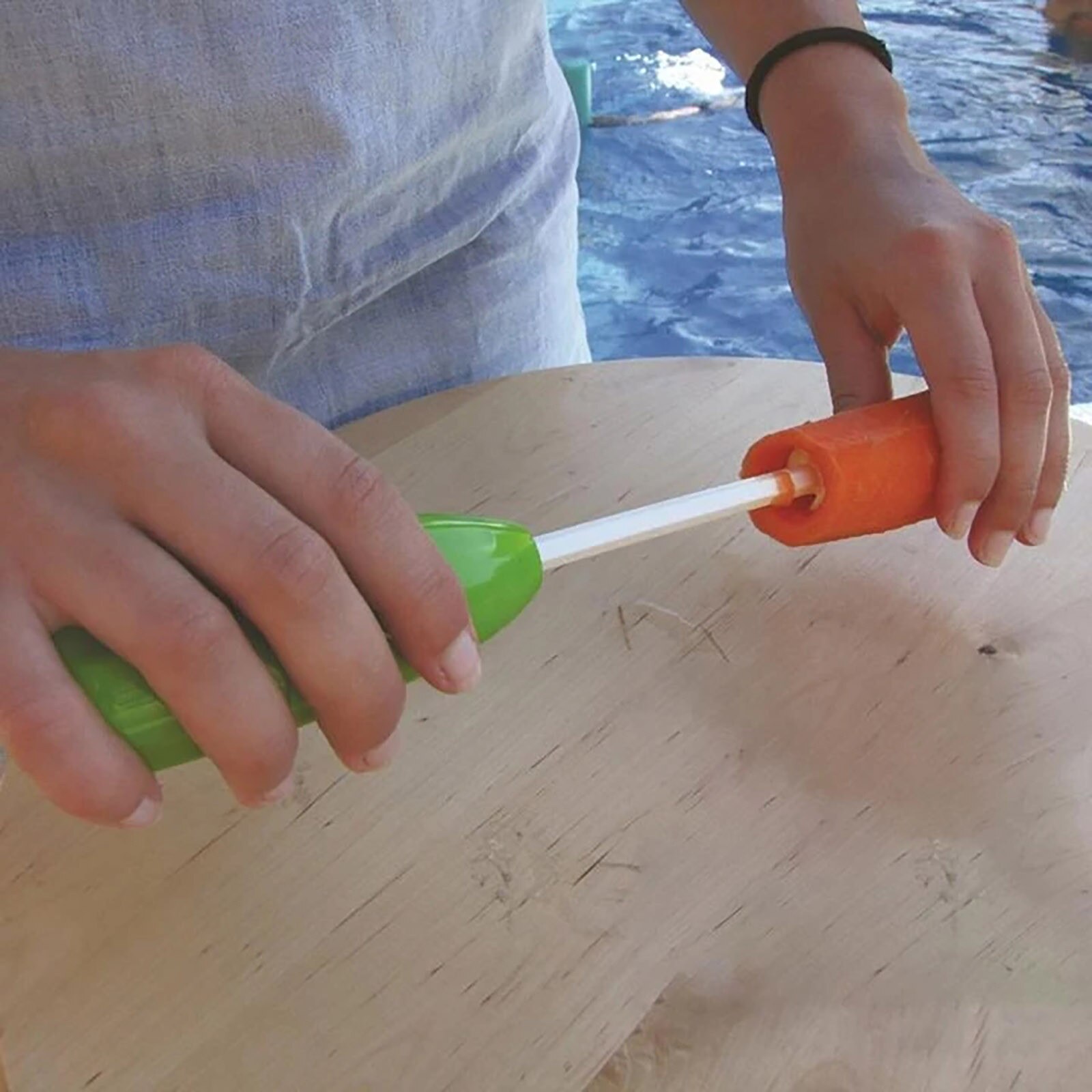 Perceuse à légumes creuse en forme de marteau, 4 pièces, tête remplaçable, coupe-spirale pour légumes, dispositif d'excavation en spirale # T2P