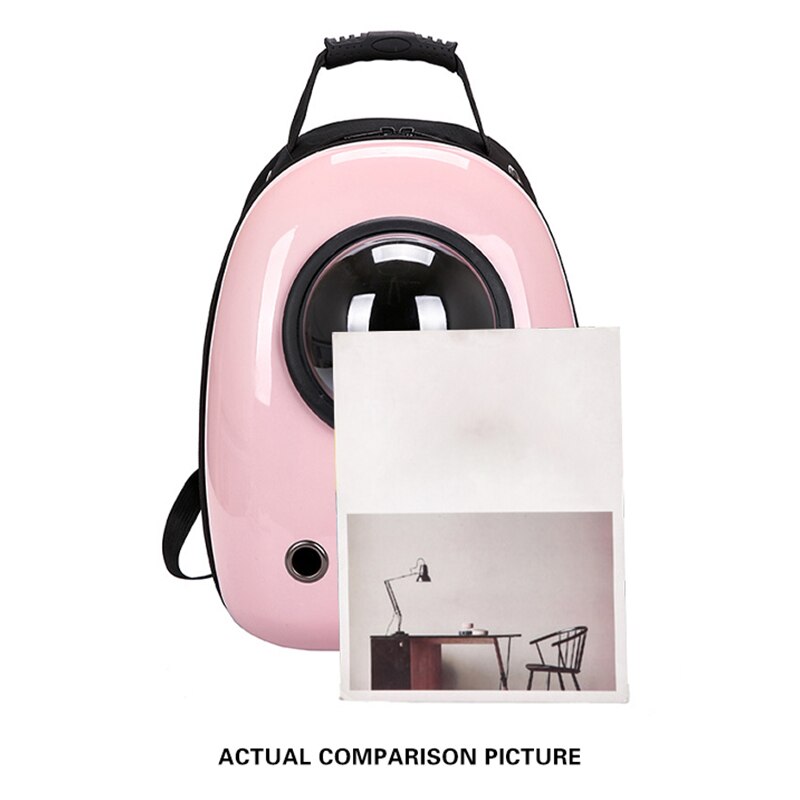Mochila para gatos con dibujos de astronauta, bolsa de viaje portátil para transportar mascotas transparente, bolsa transpirable en forma de cápsula espacial para cachorros y gatos