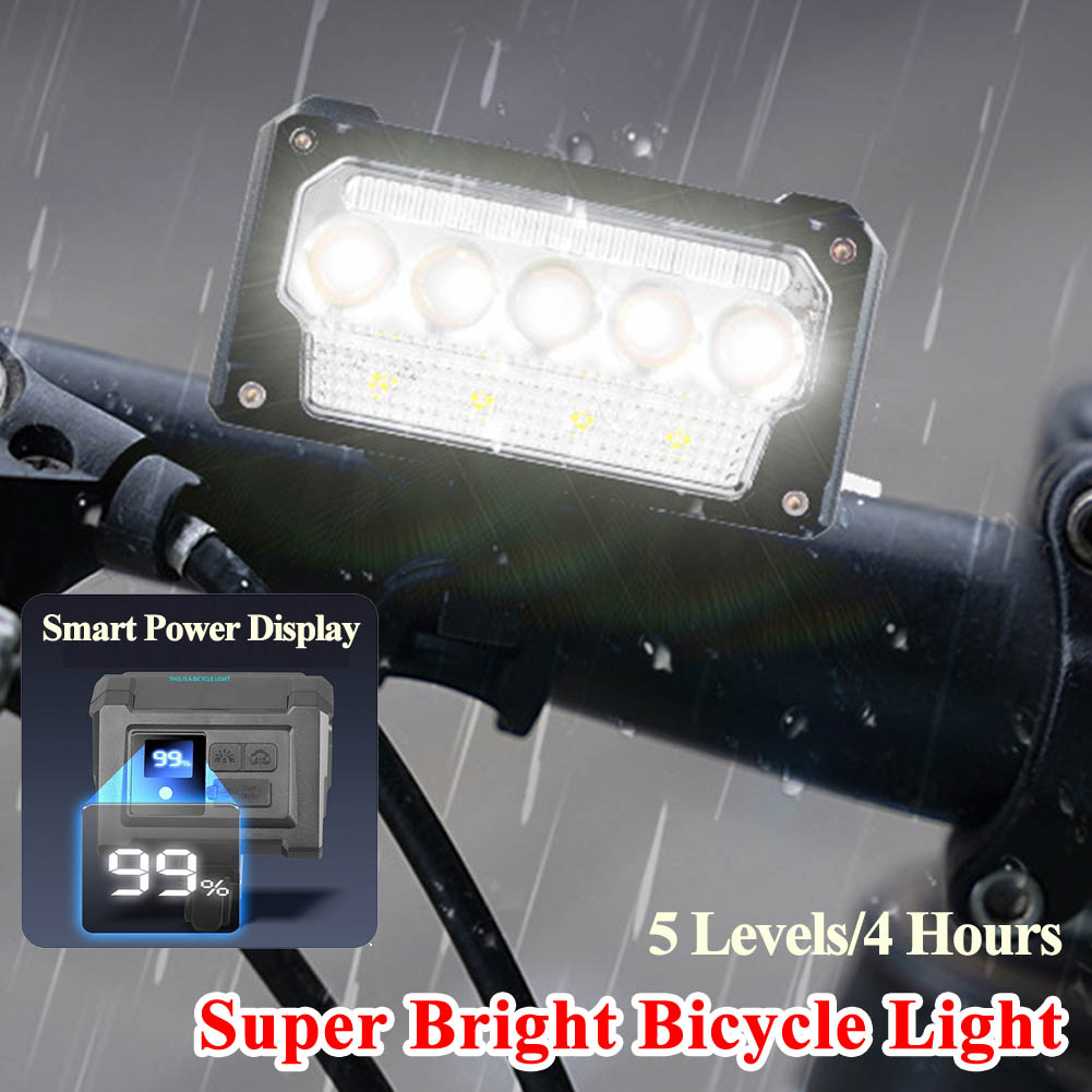 Fietskoplamp Super helder fietslicht Oplaadbare fietsveiligheidslamp 5-niveau dimbare fietskoplamp voor noodgevallen