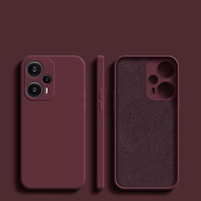 Poco F5 PocoF5 Case Originele vloeibare siliconen telefoonhoesjes voor Xiaomi Poco F5 F5 PocoF5 Pro F5Pro Schokbestendige Soft Cover Poco F5: Donker Roze