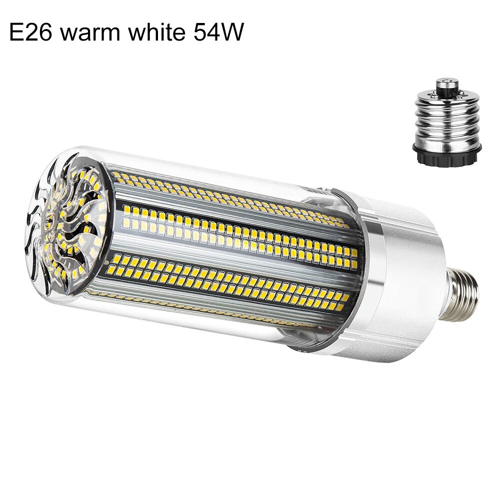 60W Super Bright Corn LED Light Bulb E26 6500K Daylight 5400 Lumens for Aluminum Large Area Commercial Ceiling Lighting: White 50w