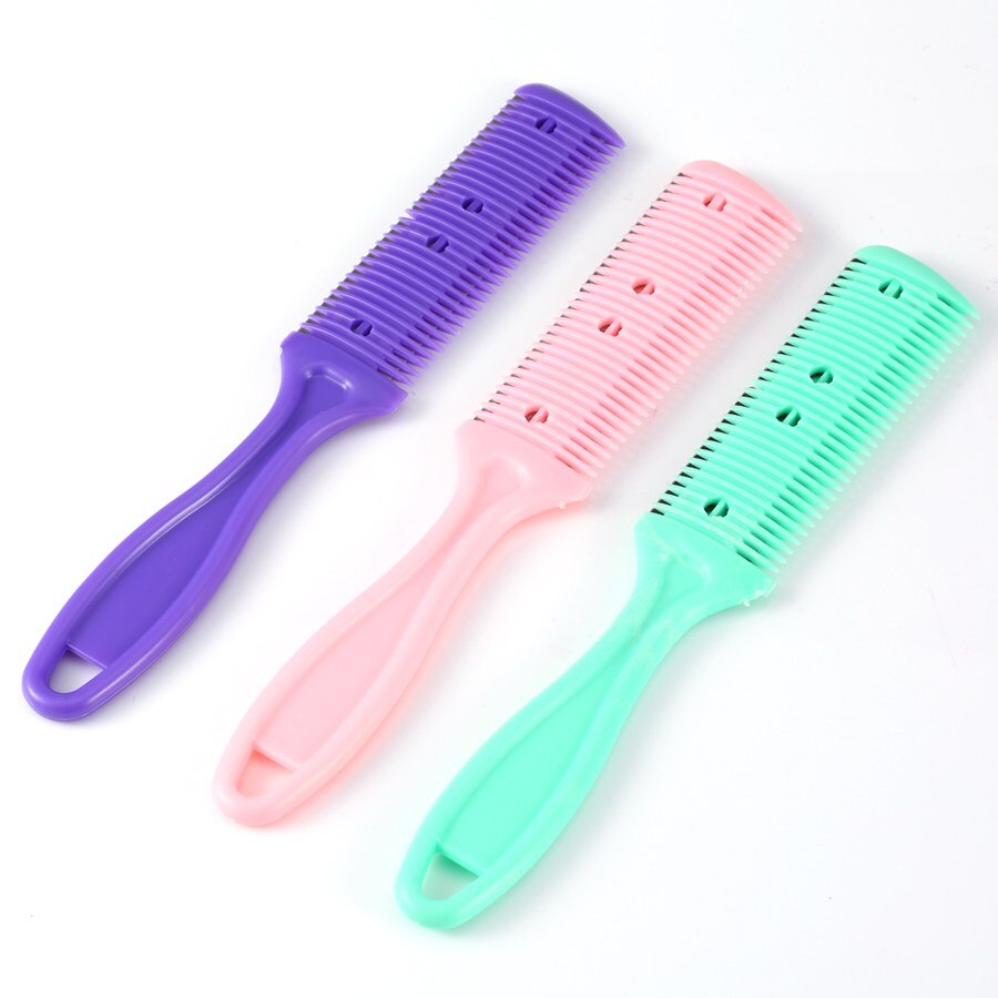 3 Colors Hairdressing Hair Trimmer Comb Dual Sides Cutting Slim Haircuts Blade Beauty Salon Home Cut Tools