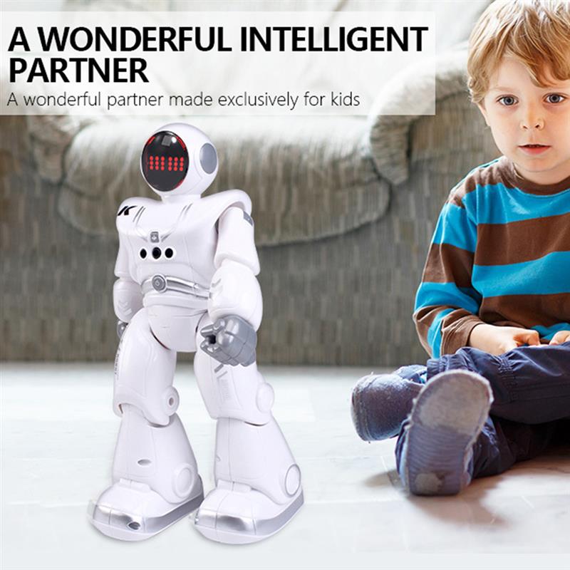 Giocattolo Robot intelligente telecomandato R18 per bambini Robot di rilevamento gesto programmabile danza canto giocattolo Robot spaziale intelligente