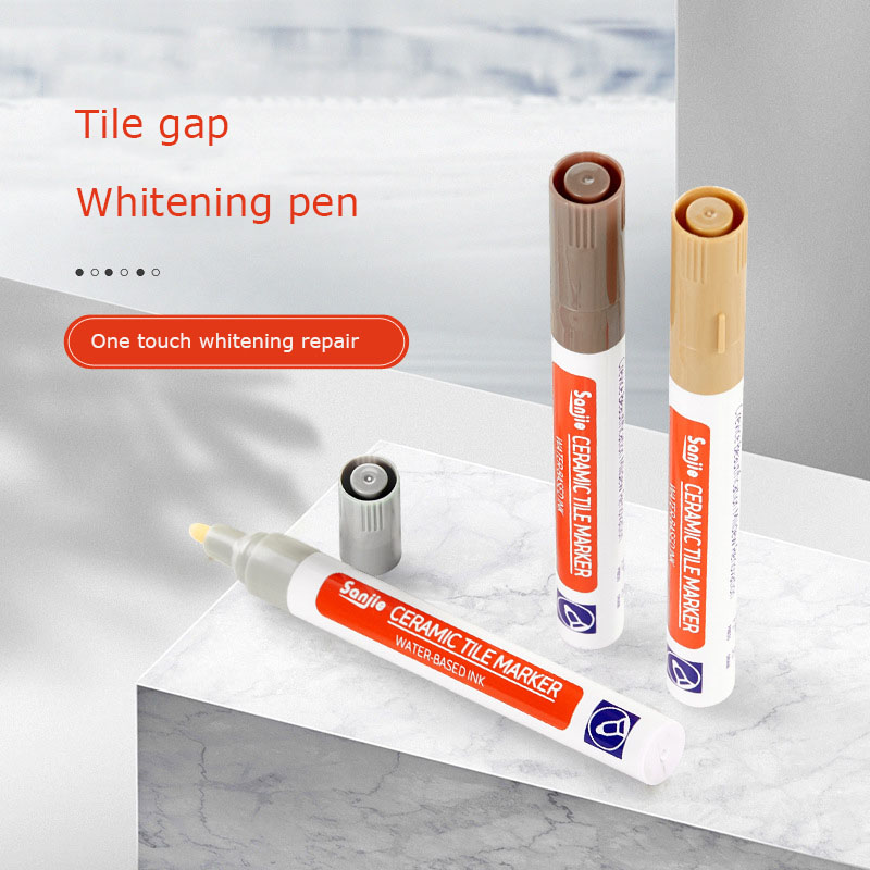 White Waterproof Tile Marker Grout Pen Wall Seam Pen 10Color Optional,for Tiles Floor Bathroom Decontamination Seam Repair