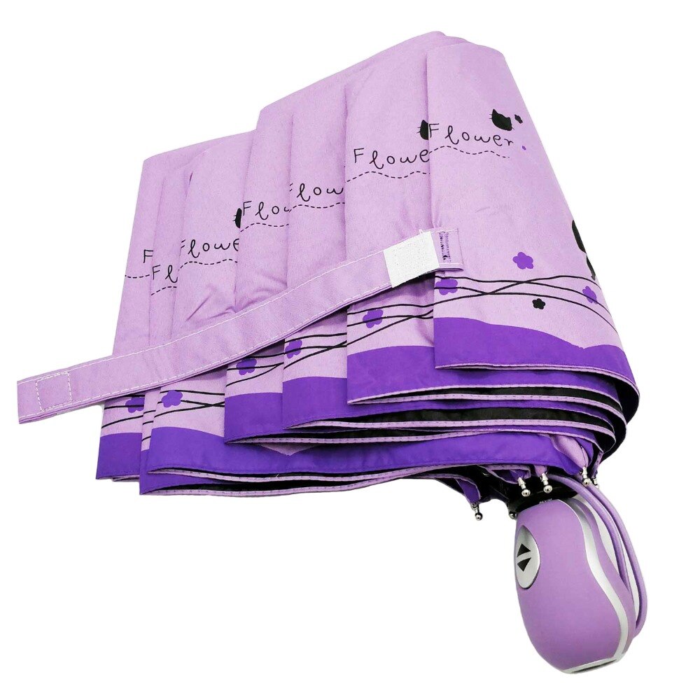 Bloemen En Kat Paraplu Regen Vrouwen Winddicht Ultralight Zon Regen Automatische Opvouwbare Paraplu Dame Paraplu Parasol