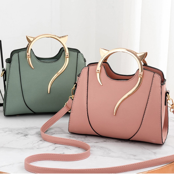 Kat Vormige Draagtas Ring Vrouwen Tas Hoge Capaciteit Handtassen Zomer Trend Tassen Voor Vrouwen Pu Schoudertas Rits Crossbody bag