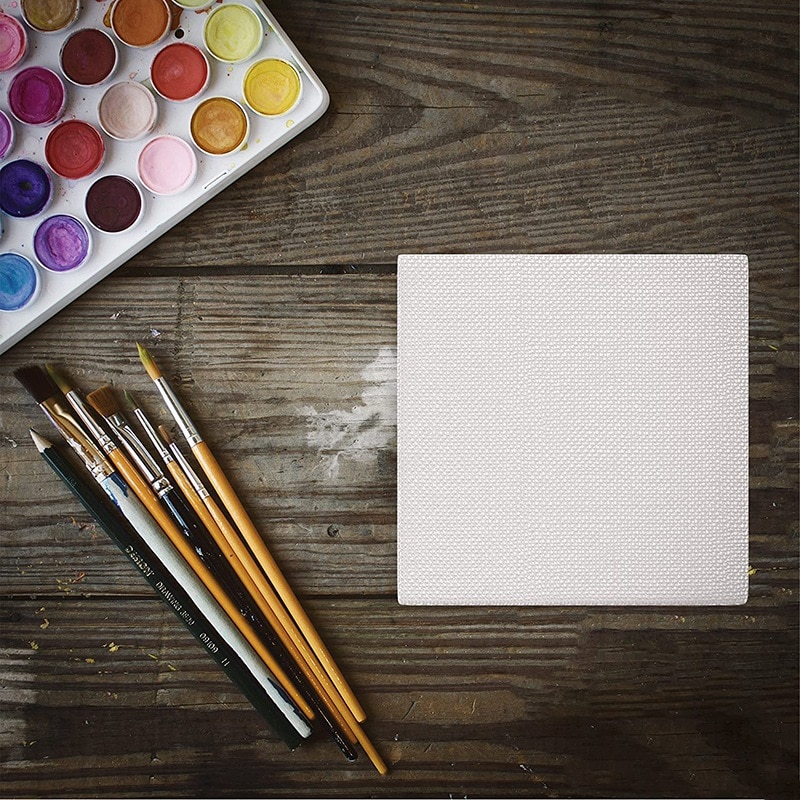 12 sztuk białe puste tablice sztuki mini rozciągnięty artysta płótno pokładzie akrylowe farby robić drewna olejnego robić malowania grafiki