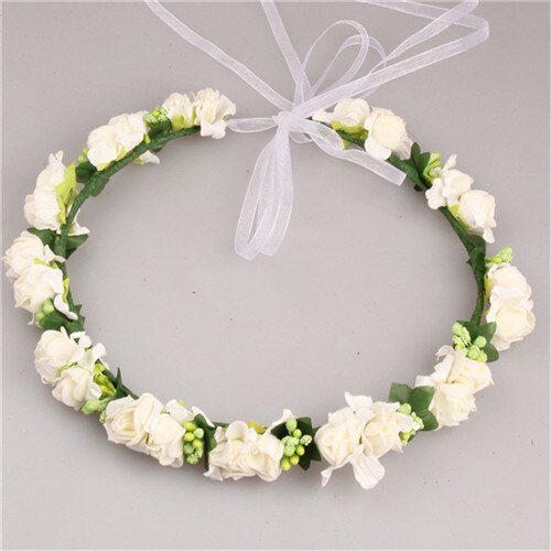 Artificial Flower Wreaths Headwears Adjustable Decorative Flower Crowns For Home Wedding Party Bride Hair Decoration Photo Props: 1